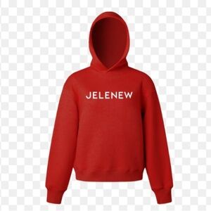 Jelenew Women’s Red Logo Hoodie Sweatshirt Size Small